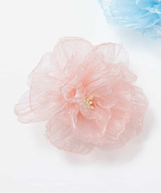 薄紗花朵髮夾