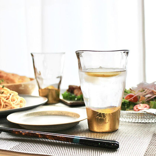 箔一 金澤箔 貫入直杯 2件套