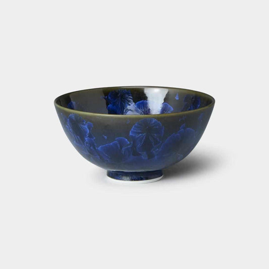 花結晶青墨 茶碗 京焼-清水焼 陶葊