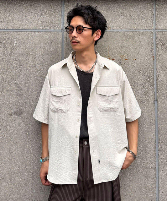 短袖嫘縈觸感襯衫