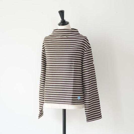 ORCIVAL | CLN BOTTLE NECK LONG SLEEVE P.O. (bromine x ecru) size 1 | オーシバル ボートネック プルオーバー 長袖 (b641-25aw-brom)