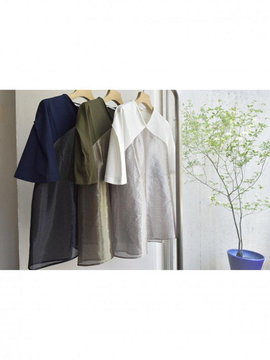 <span style="color:#FF0000">sale</span>プルオーバー ブラック<br>Bright sheer over blouse</Font> (N24CB251)