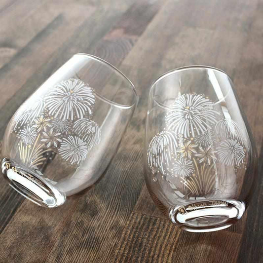 冷感花火圖案 玻璃杯