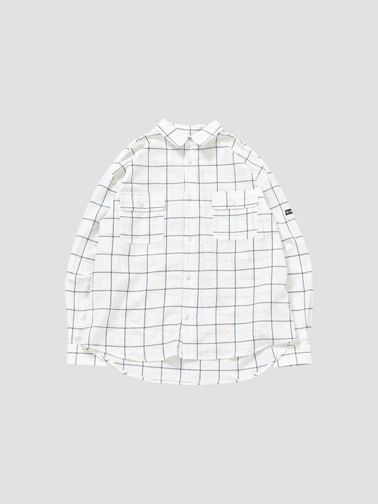 雙口袋設計 WHITE 襯衫
