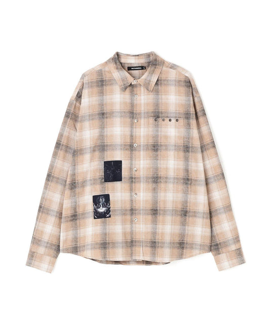 NOT4NERD ノットフォーナード TEMPLE PATCH CHEKERED SHIRT 襯衫