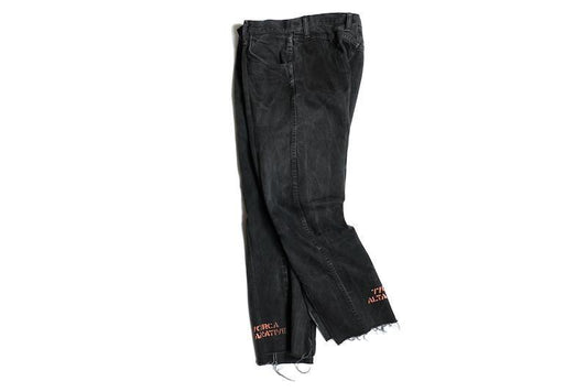 77circa circa make vertically cut back zip print denim pants - RAY COAL EXCLUSIVE (77CIRCA)