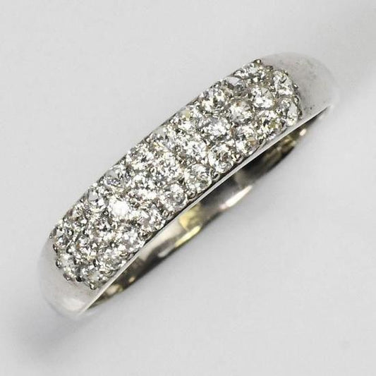 プラチナ ダイヤモンド0.5ct(H&C・鑑別書カード付)パヴェリング (SFB-ZR-0041-PT)