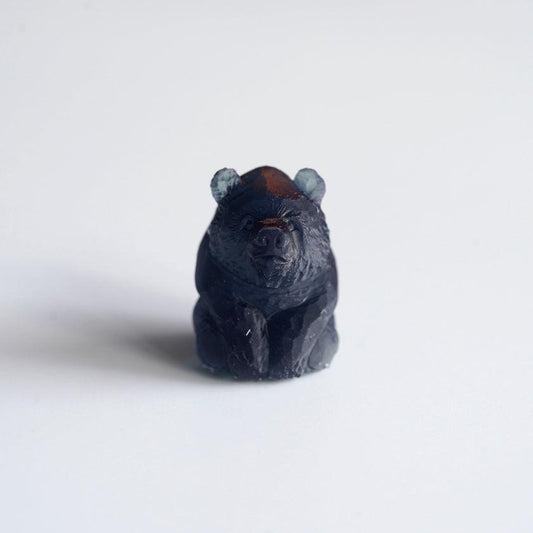 【置物】sinkop 座り熊 (黒) | アイヌ工芸