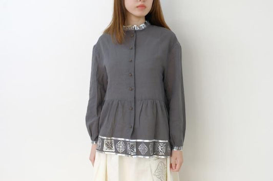 canako inoue | 「祈り」ブラウス (charcoal-silver) | ブラウス (pa124603437)