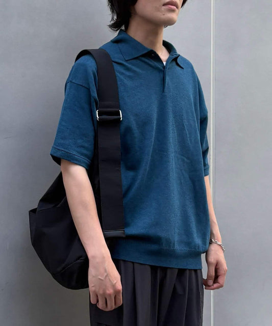 抗菌速乾絲綢混紡 半袖針織Polo衫