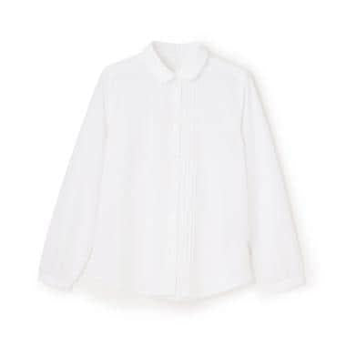 【畢業服】【不易起皺】圓領長袖襯衫