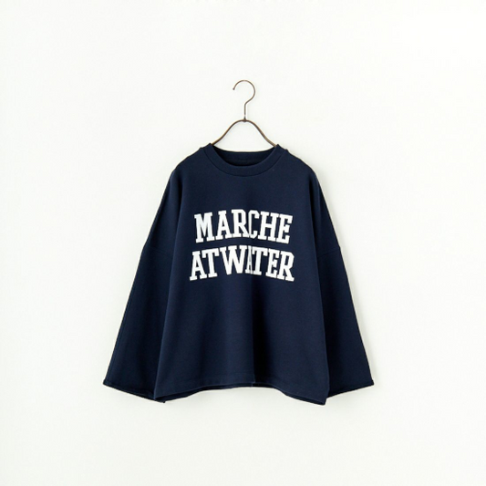 MICA & DEAL【マイカアンドディール】 ワイドスリーブプリントスウェット D/NAVY (0125109018) (0125109018)