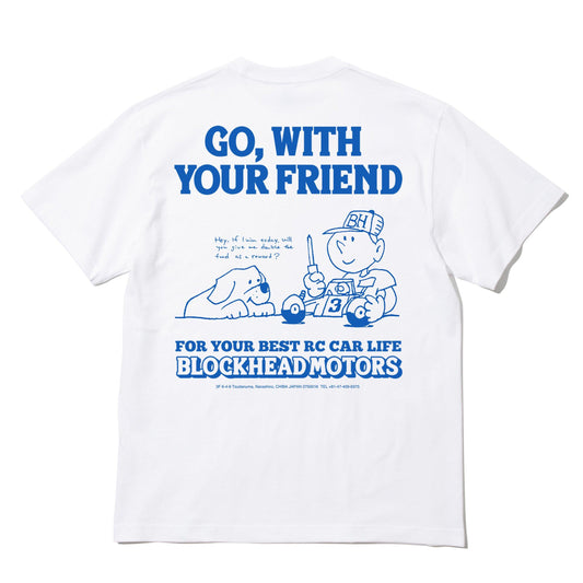 GO WITH FRIEND 字母印花 T恤 白色款