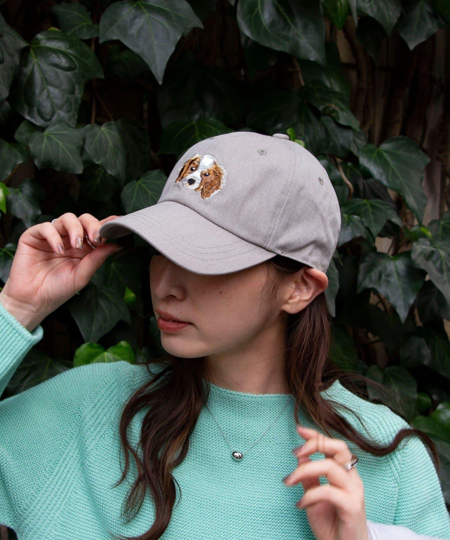 【GLOSTER】清洗後的狗刺繡帽