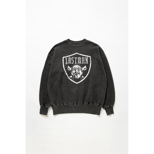 LASTMAN 【ラストマン】 CT21 PRINTED CREW NECK -NFL- BLACK (LM-S25-0000-050) (LM-S25-0000-050)