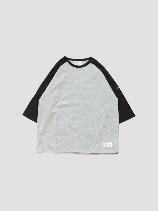 Raglan sleeve tee GY×BK T恤