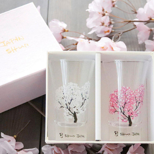 冷感櫻花 天開玻璃杯 兩件套