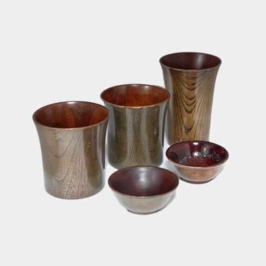 新潟漆器 漆藝師Kiyo(小林仏壇店) BECOS原創 茶酒具套裝 5件組