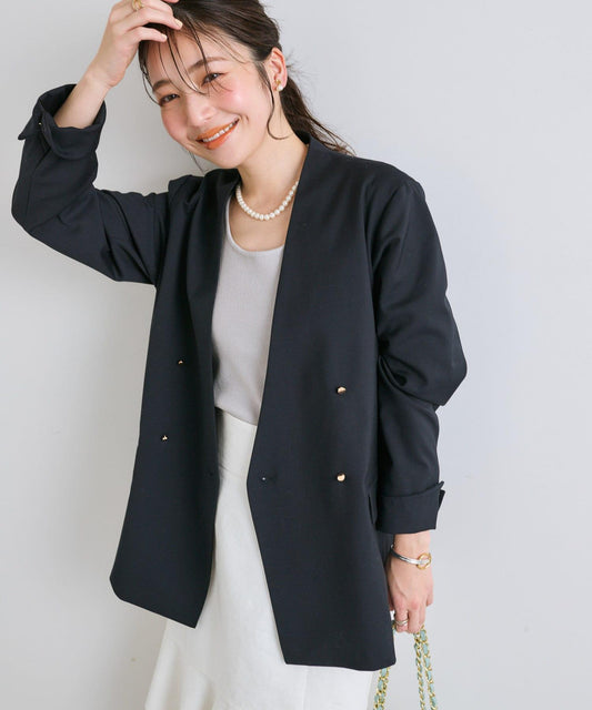 【La boutique BonBon】無領雙排扣夾克