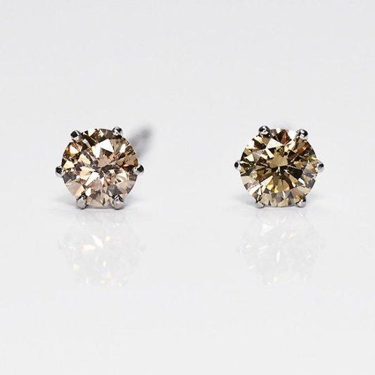 【ルース在庫限り】プラチナ ダイヤモンド ピアス VSクラス H&C 0.16ct Pt900 ハート&キューピッド 天然ダイヤモンド 一粒ピアス 6本爪 (GFB-SPOT-HC-PE016)