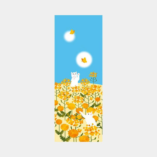 春日遊玩圖案 橫濱捺染工藝 手拭巾