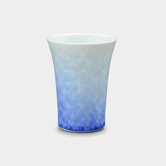 花結晶白底青釉 陶瓷杯