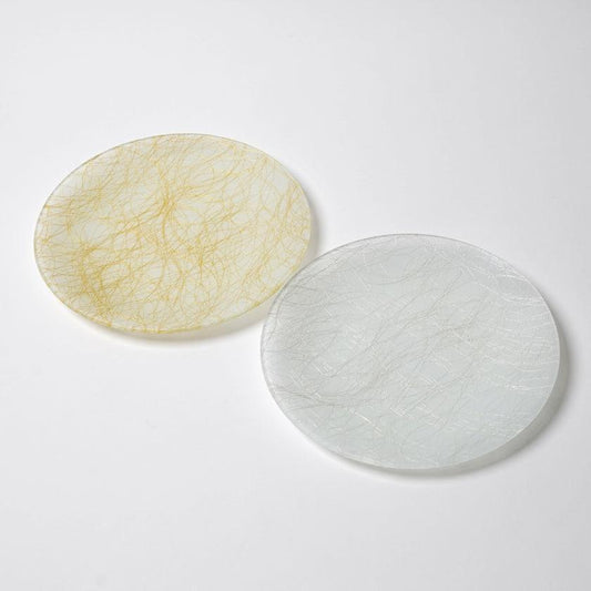 江村商店 22cm 金銀配色 西陣織 圓盤 2件套