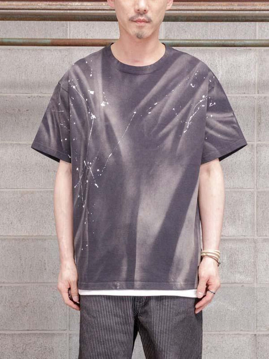 【ISAMU KATAYAMA BACKLASH】 ハイゲージ天竺製品加工クルーネックTEE /PURPLE (2159-01)
