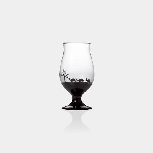 品味 駱駝日落圖案 玻璃杯