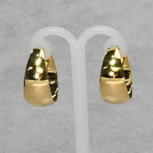 K18 月甲フープピアス Lサイズ クロッシングピアス 18金 イエローゴールド (SCF-FJE-1127-YGx1)