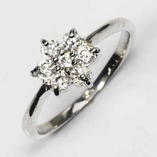 プラチナ ダイヤモンド0.3ct(H&C・鑑別書カード付)7石フラワーリング (SFB-ZR-0051-PT)
