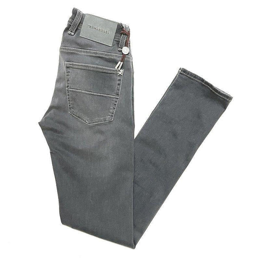 tramarossa トラマロッサ デニム メンズ / 24.7 LEONARDO ZIP 18MOONS スーパーストレッチデニム レオナルド ジップ スリム グレー (30071283-130)