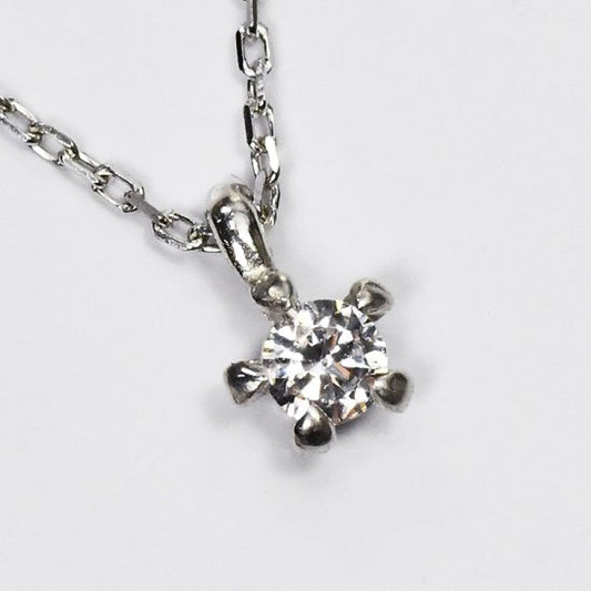 侍ダイヤモンド 天然ダイヤモンド 一粒ネックレス 「桜爪」 0.1ct H&C G~Iカラー VS~SIクラス (SD-N-0036)