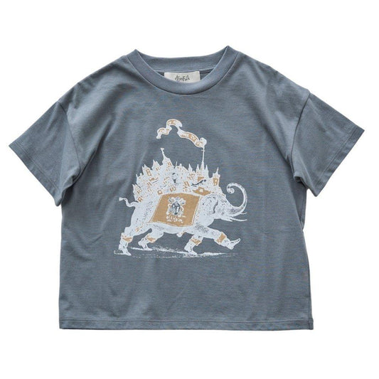 【50%off】eLfinFolk(エルフィンフォルク)/Elephant Town Tee - frost gray (25SS-elf-251J01/02-frost gray)