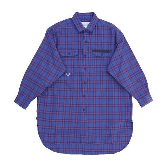 tartan flannel wide shirt (PL26-SH002)