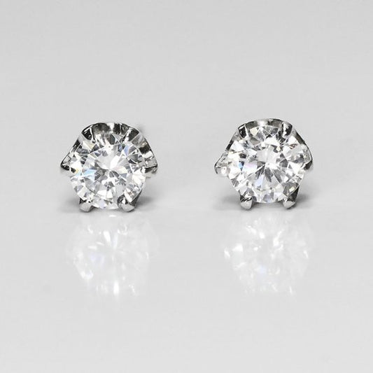 侍ダイヤモンド 天然ダイヤモンド スタッドピアス 「ソリティア3」 0.3ct H&C G~Iカラー VS~SIクラス 一粒 (SD-E-0003)