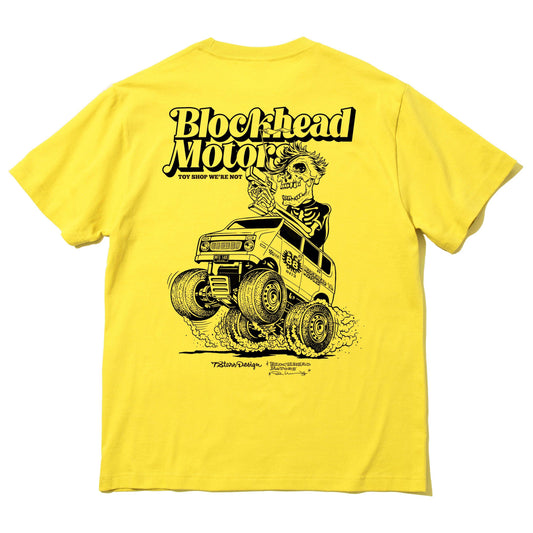 7STARS DESIGN x BLOCKHEAD MOTORS 3週年 黃款T恤