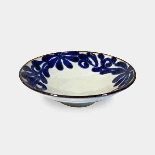 美濃燒 マルモ加藤陶器 琉球琉璃唐草 8.0麵碗