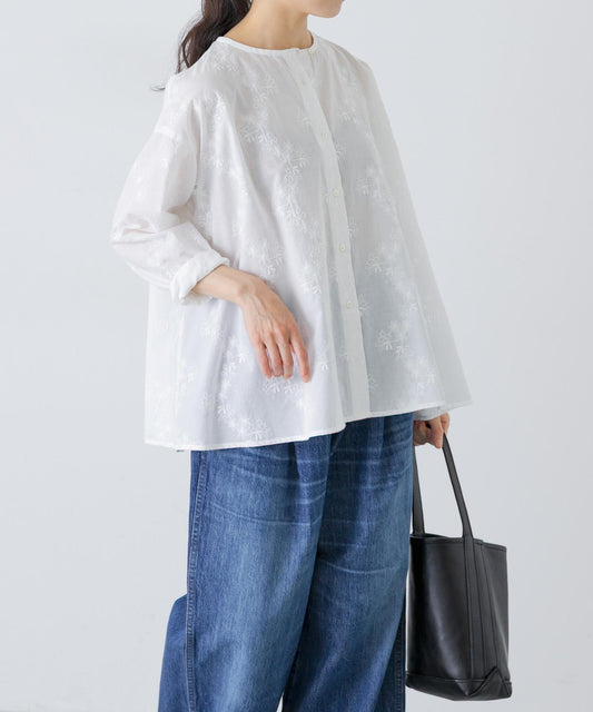 棉質刺繡A字襯衫