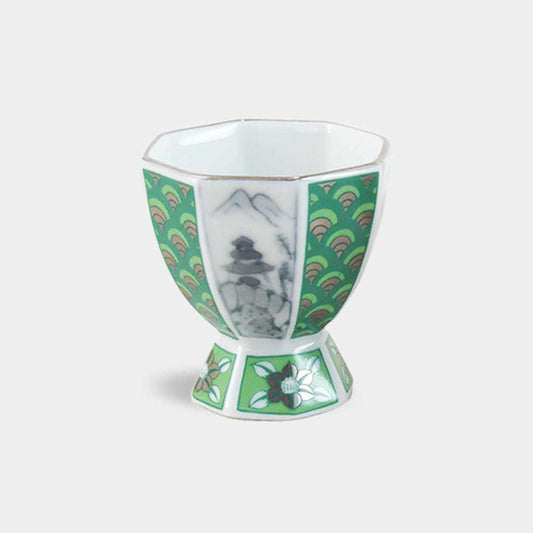 古伊萬里燒 林九郎窯 朧 moegi 清酒杯