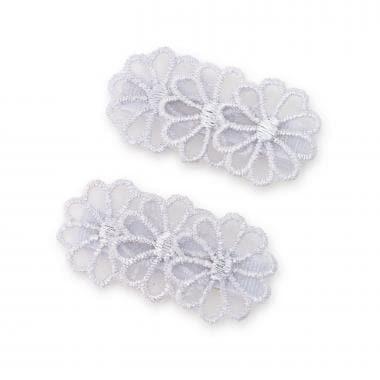 蕾絲花朵髮夾 2件裝 L款