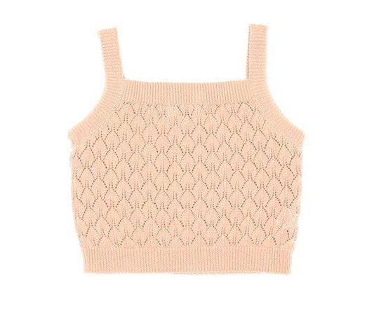 LAST ONE【60%off】MIPOUNET(ミポウネット)/DAKOTA COTTON OPENWORK TOP-LIGHT SALMON (MIPO-24SS-2301.02-LIGHT SALMON)
