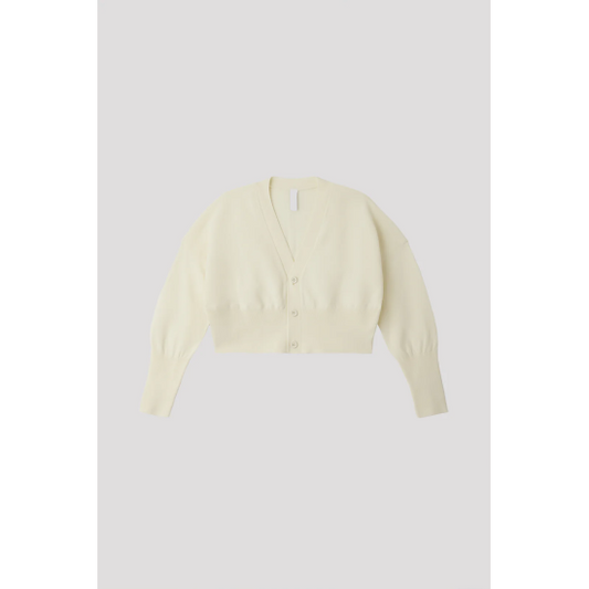 CFCL 【シーエフシーエル】 BS GARTER CROPPED CARDIGAN WHITE ( CF008KE110) (CF008KE110)