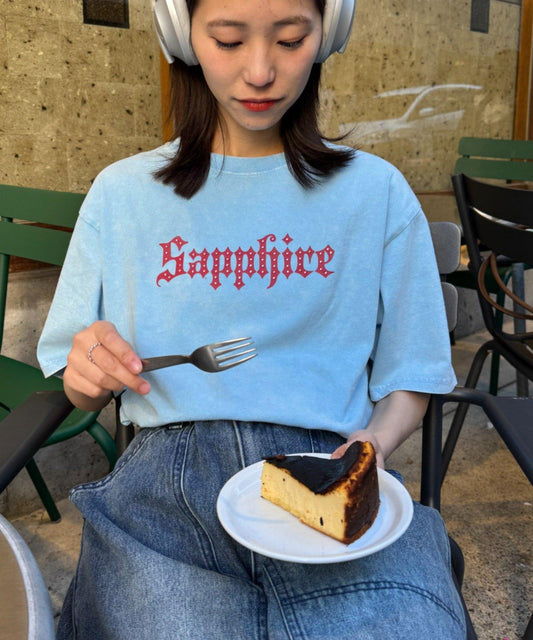 UNISEX SAPPFIRE 閃亮水鑽 T恤(線上限定)