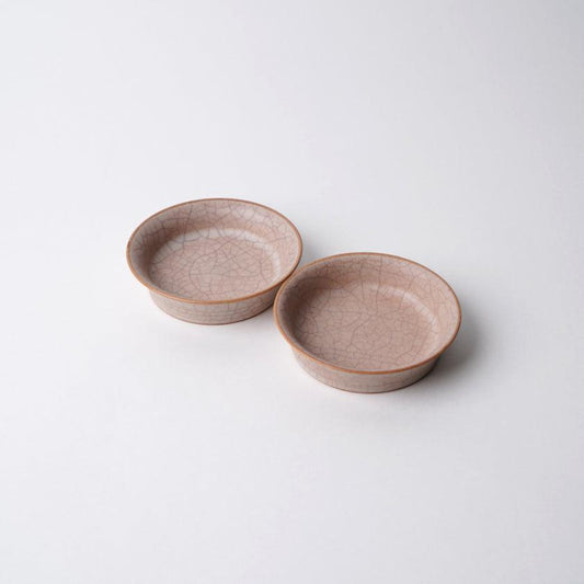 Hibiki 圓形 SS 紅色 Rim Plate 京燒清水燒 豆皿 2枚套裝 fuuu