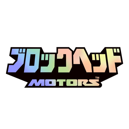 片假名Logo ブロックヘッド 全息貼紙