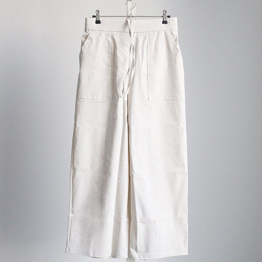 【albino】<br>ベイカー風コットン×リネンワイドパンツ (10981)