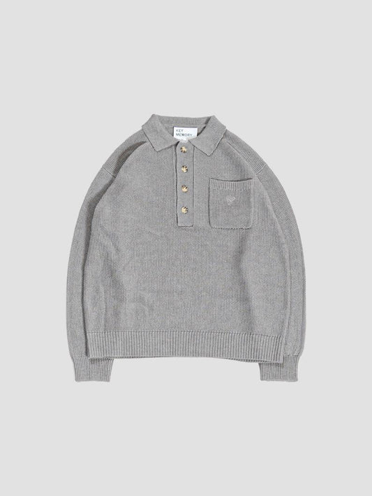 Knit polo shirts GRAY POLO衫