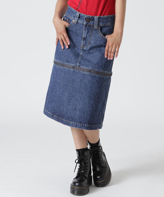 VAQUERA×MOUSSY VQ DENIM SKIRT 牛仔半身裙