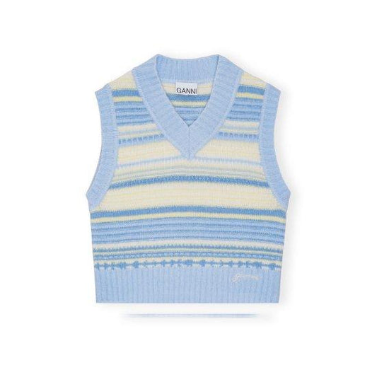 GANNI【ガニー】Soft Wool Stripe Vest (K2258) (K2258)